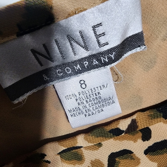 Vintage nine and company leopard cheetah 🐆 print midi skirt - Picture 3 of 9